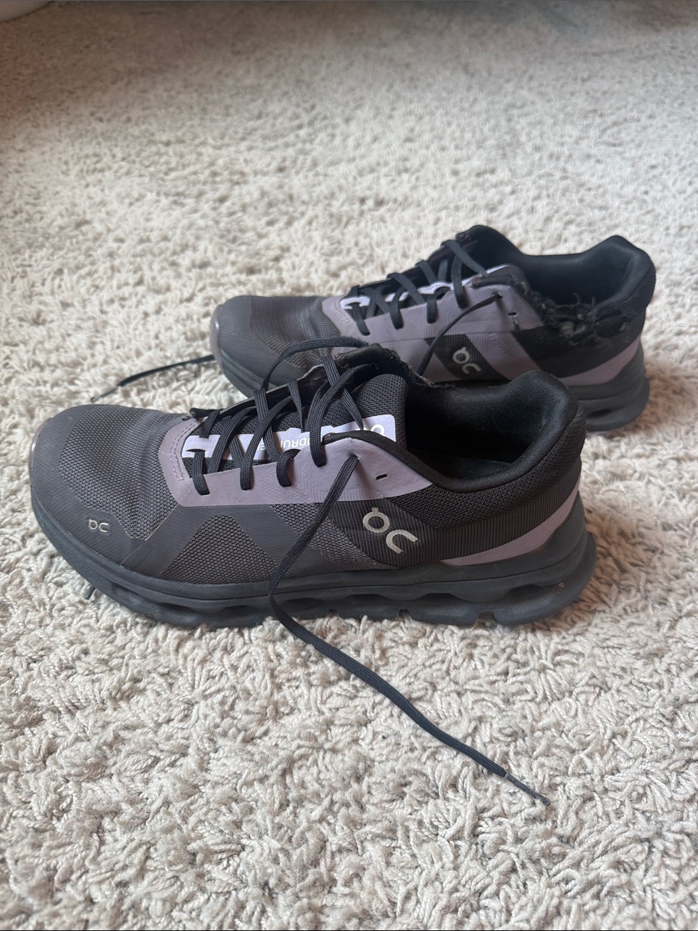 On Running Women's Black and Gray Athletic Shoes AS IS